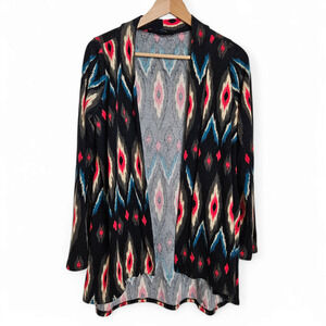 Peach Love Cream California Women's Southwest Open Front Cardigan Sweater Size M